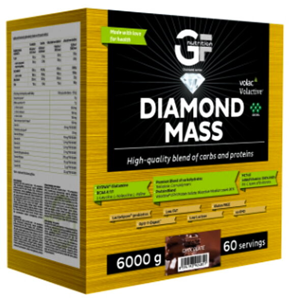!BATCH-REDUCED! GF Nutrition Diamond Mass 6000 g čokoláda