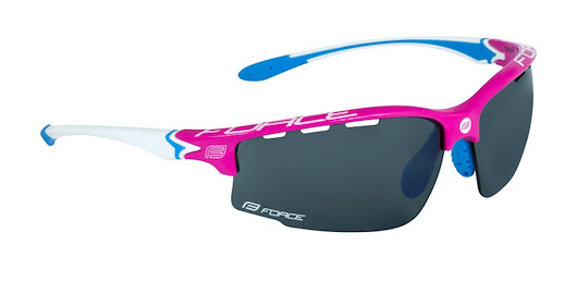 Cyklistické brýle Force QUEEN růžovo-bílé, černá laser skla
