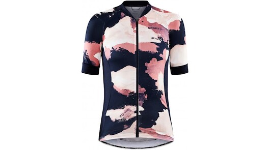Dámský cyklistický dres Craft ADV Endur Graphic tmavě modrý s růžovou