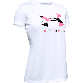 Dívčí tričko Under Armour Tech Graphic Big Logo bílé