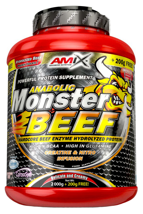 EXP Amix Anabolic Monster Beef 90% Protein 2200 g jahoda - banán