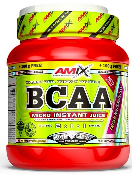EXP Amix BCAA Micro Instant Juice 400 g + 100 g ZDARMA! malina