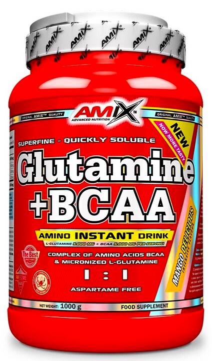 EXP Amix L-Glutamine + BCAA Powder 1000 g citron - limetka