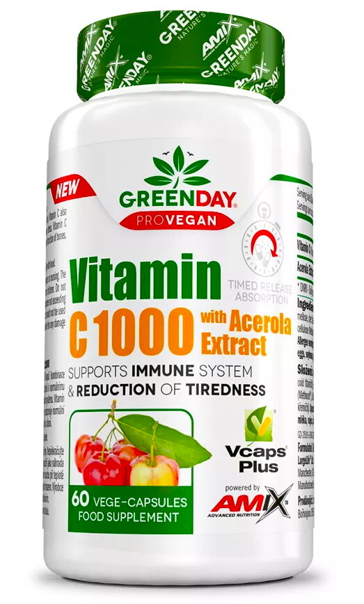 EXP Amix ProVegan Vitamin C 1000 s extraktem z aceroly 60 kapslí