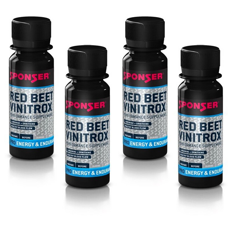 EXP Energetický stimulant Sponser Red Beet Vinitrox (4 x 60 ml)