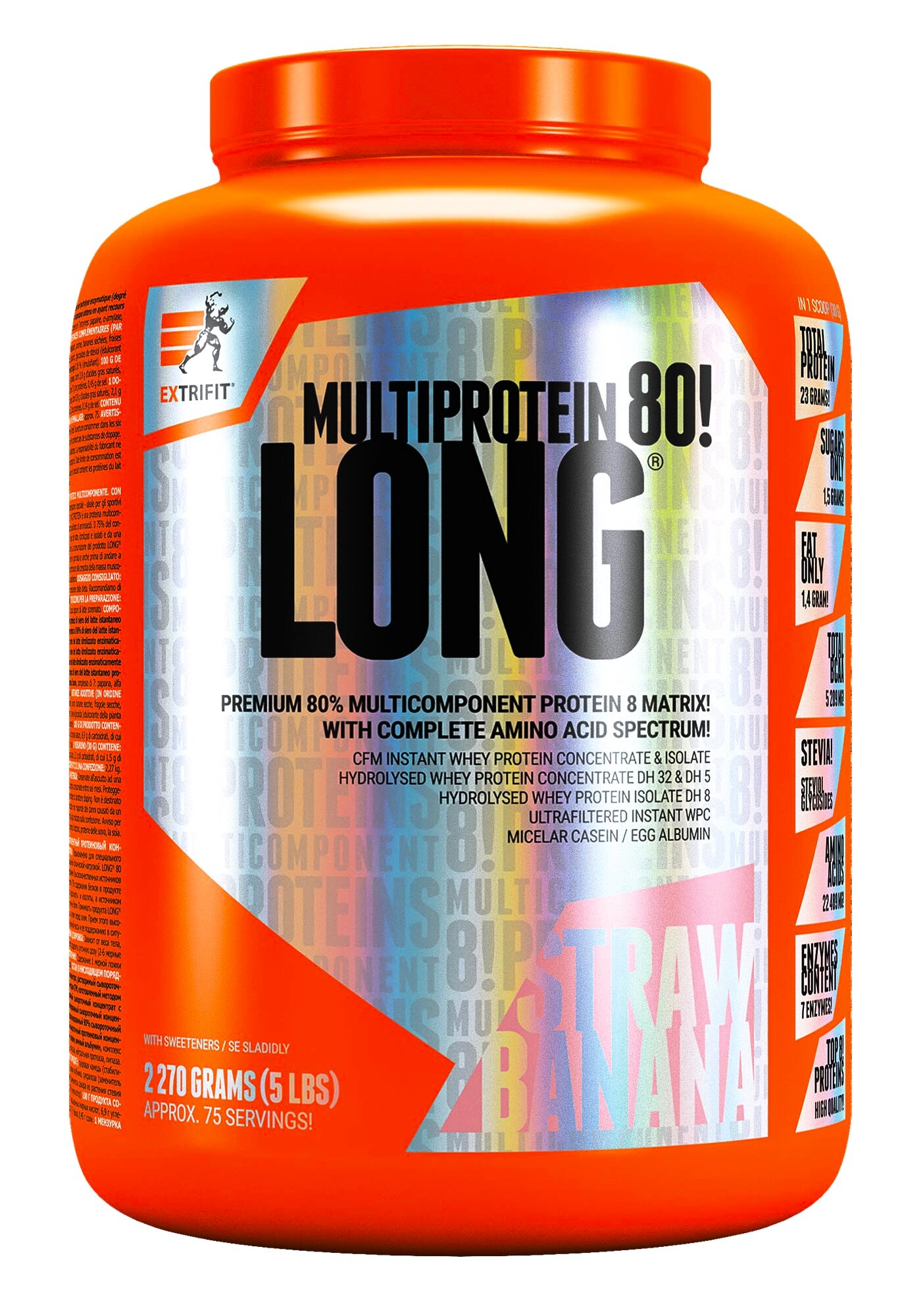 EXP Extrifit Long 80 Multiprotein 2270 g vanilka