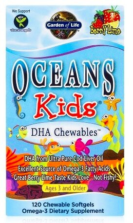 EXP Garden of Life Ocean Kids DHA Omega 3 pro děti 120 kapslí