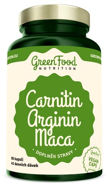 EXP GreenFood Carnitin Arginin Maca 90 kapslí