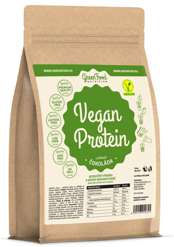 EXP GreenFood Vegan Protein 750 g čokoláda