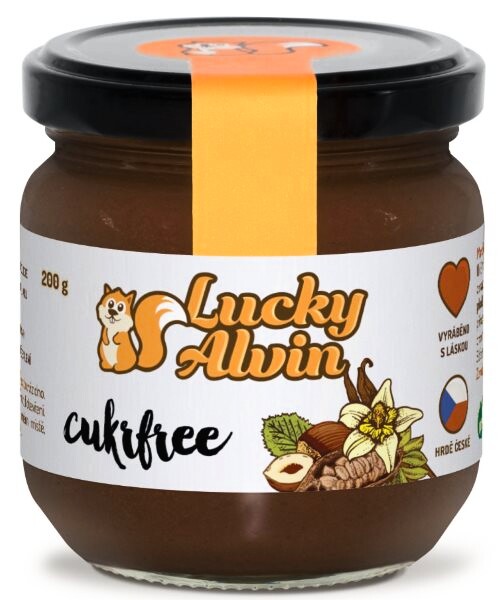 EXP Lucky Alvin Cukrfree lískový ořech 200 g