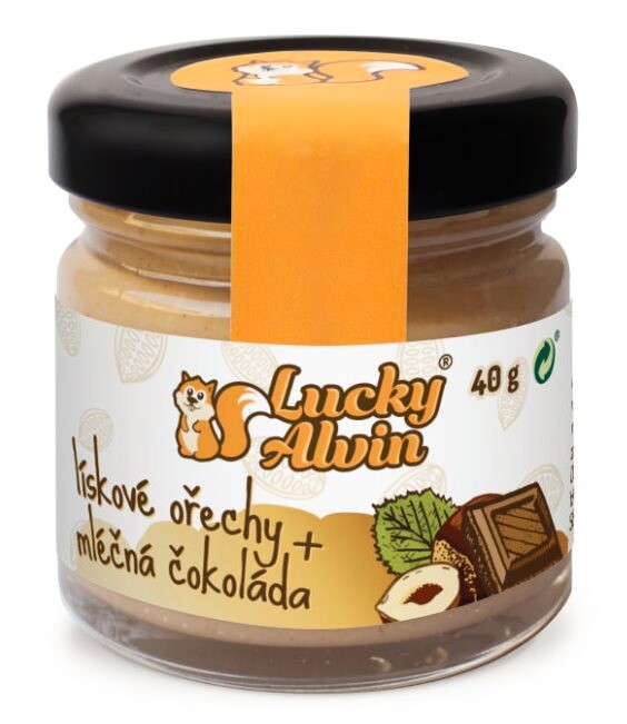EXP Lucky Alvin Lískové ořechy ochucené 40 g mléčná čokoláda