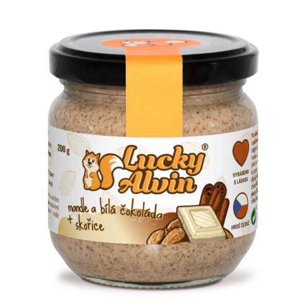 EXP Lucky Alvin Mandle a bílá čokoláda + skořice 200 g