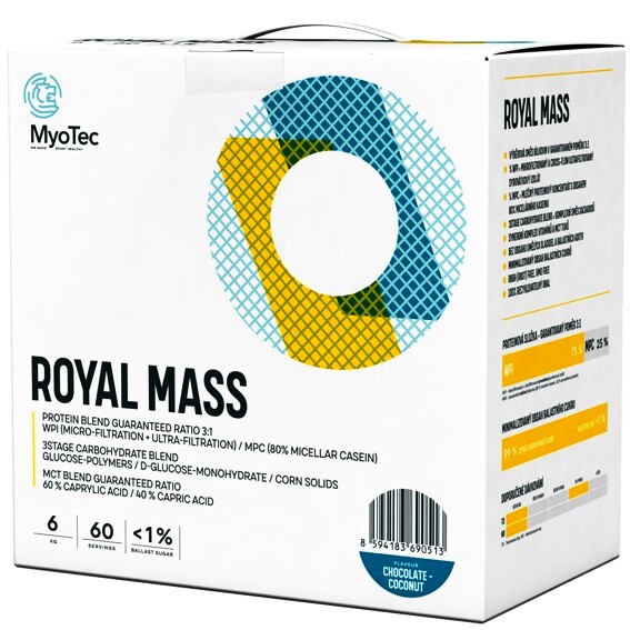 EXP MyoTec Royal Mass 6000 g + šejkr ZDARMA jahoda - banán