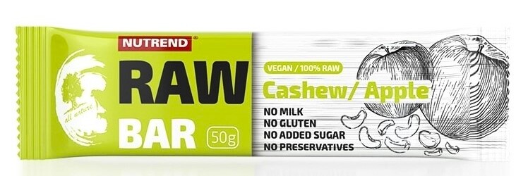EXP Nutrend Raw Bar 50 g, kešu + jablko