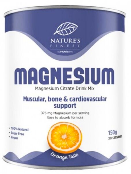 EXP Nutrisslim Magnesium Citrate (Citrát hořečnatý) 150 g pomeranč