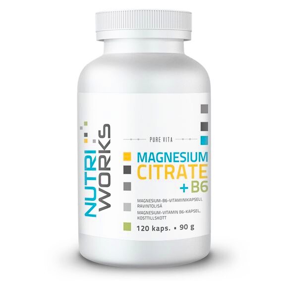 EXP NutriWorks Magnesium Citrate + B6 120 kapslí