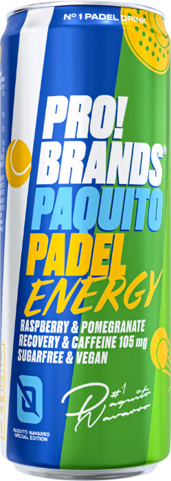 EXP ProBrands Drink Padel Energy 330 ml malina - granátové jablko