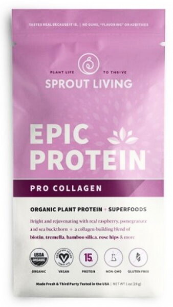 EXP Sprout Living Epic protein organic Pro Collagen 28 g