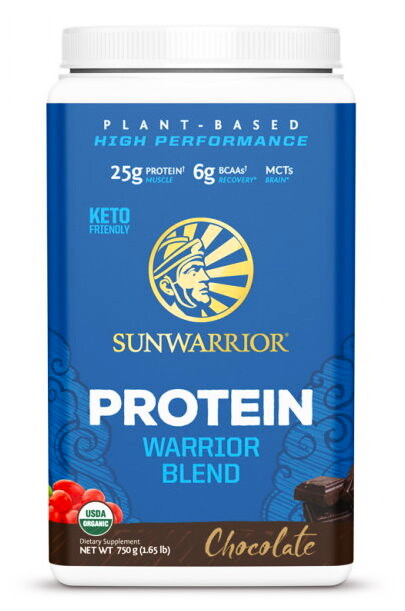 EXP Sunwarrior Protein Blend BIO (Hrachový, konopný protein a goji) 750 g čokoláda