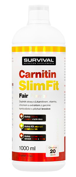 EXP Survival Carnitin SlimFit Fair Power 1000 ml broskev