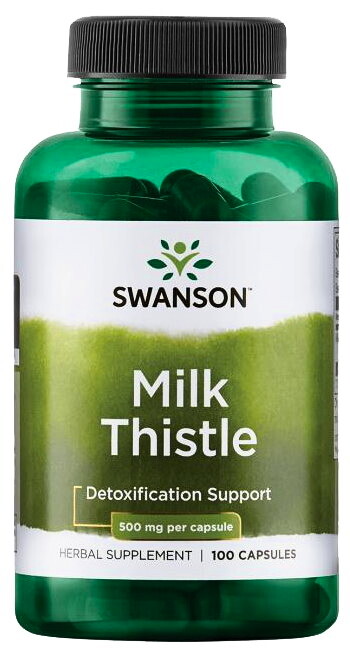 EXP Swanson Milk Thistle (Ostropestřec Mariánský) 500 mg 100 kapslí