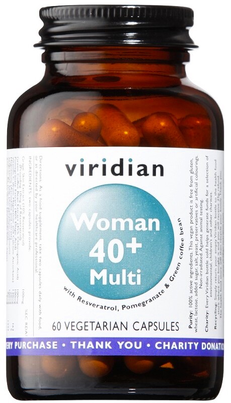 EXP Viridian 40+ Woman Multivitamin (Natural multivitamín pro ženy) 60 kapslí