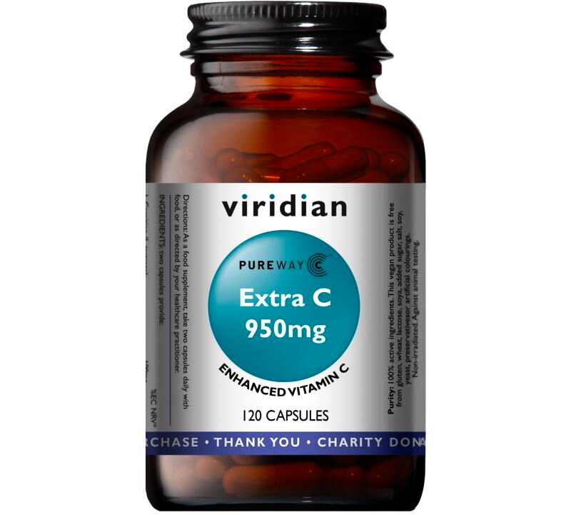EXP Viridian Extra C (Vitamín C) 950 mg 120 kapslí