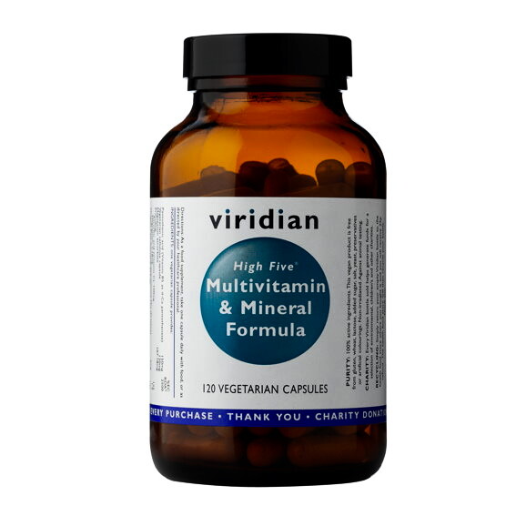 EXP Viridian High Five Multivitamin & Mineral Formula (Natural multivitamín pro každý den) 120 kapslí