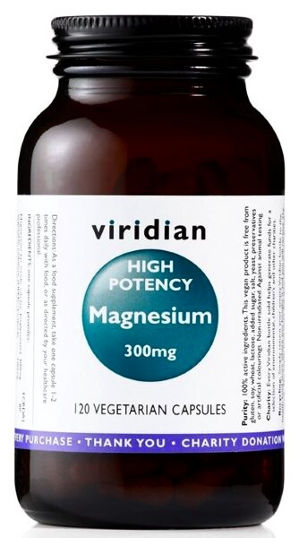 EXP Viridian High Potency Magnesium 300 mg 120 kapslí