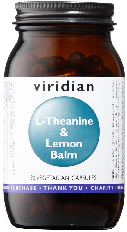 EXP Viridian L-Theanine & Lemon Balm (L-Theanin s meduňkou) 90 kapslí