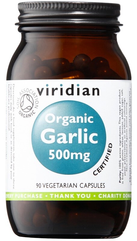 EXP Viridian Organic Garlic 500 mg (Česnek) 90 kapslí