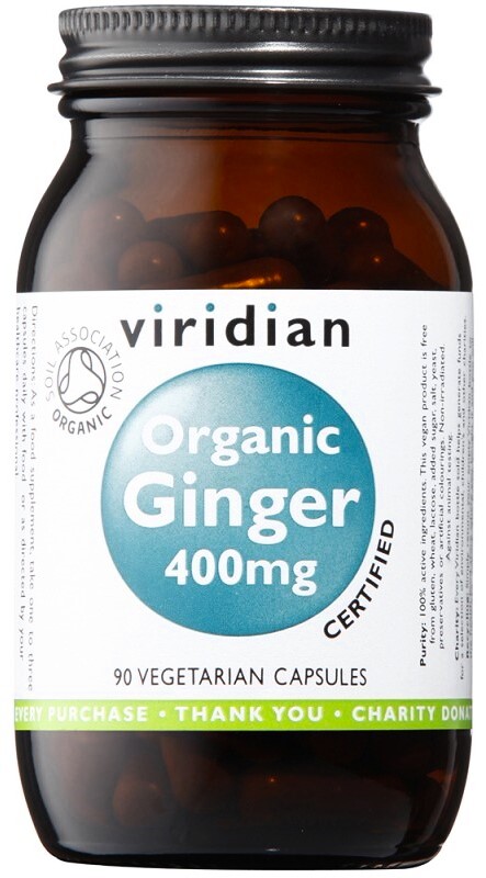 EXP Viridian Organic Ginger 400 mg (Zázvor) 90 kapslí