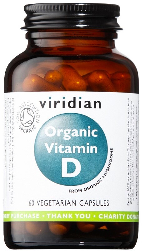 EXP Viridian Organic Vitamin D 60 kapslí