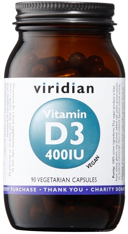EXP Viridian Vitamin D3 400 IU 90 kapslí