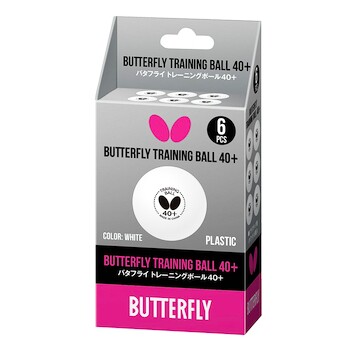 Míčky Butterfly  Training Ball 40+ White (6 ks)