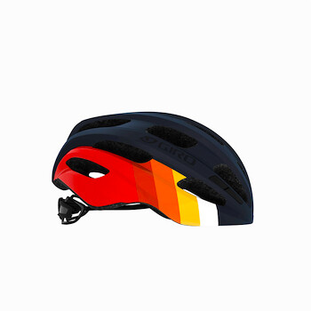 POŠKOZENÝ OBAL - Cyklistická helma GIRO Isode matná tmavě modrá s pruhy