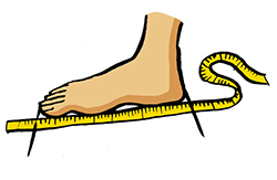 Jak změřit velikost chodidla