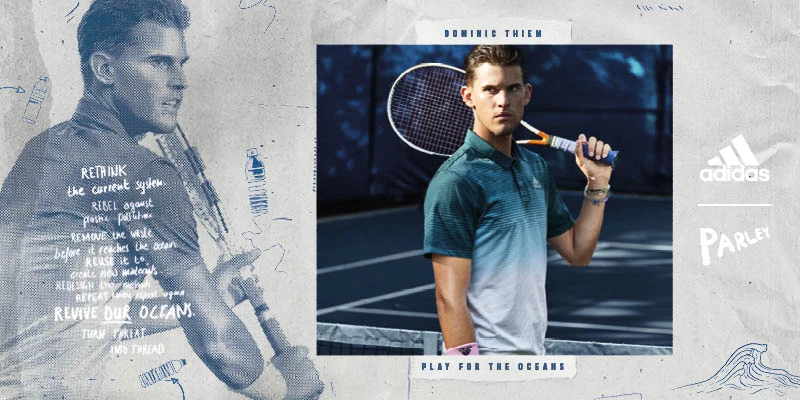 Dominic Thiem a oblečení na tenis Adidas Parley Ocean Plastic