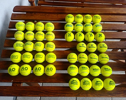 Testované tenisové míčky