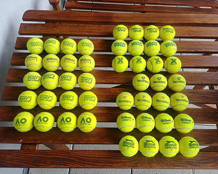 Testované tenisové míčky